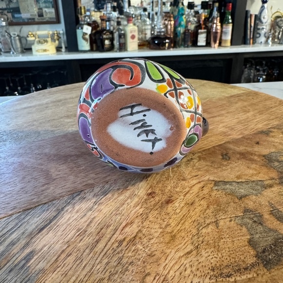 Mexican Talavera Pottery for Citrus juice, Syrup, Creamer Hand Painted & Signed - Picture 5 of 8